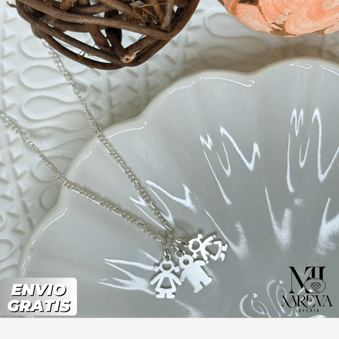 COLLAR AMOR DE MAMÁ x HIJ@ -PLATA FINA | ENVÍO GRATIS