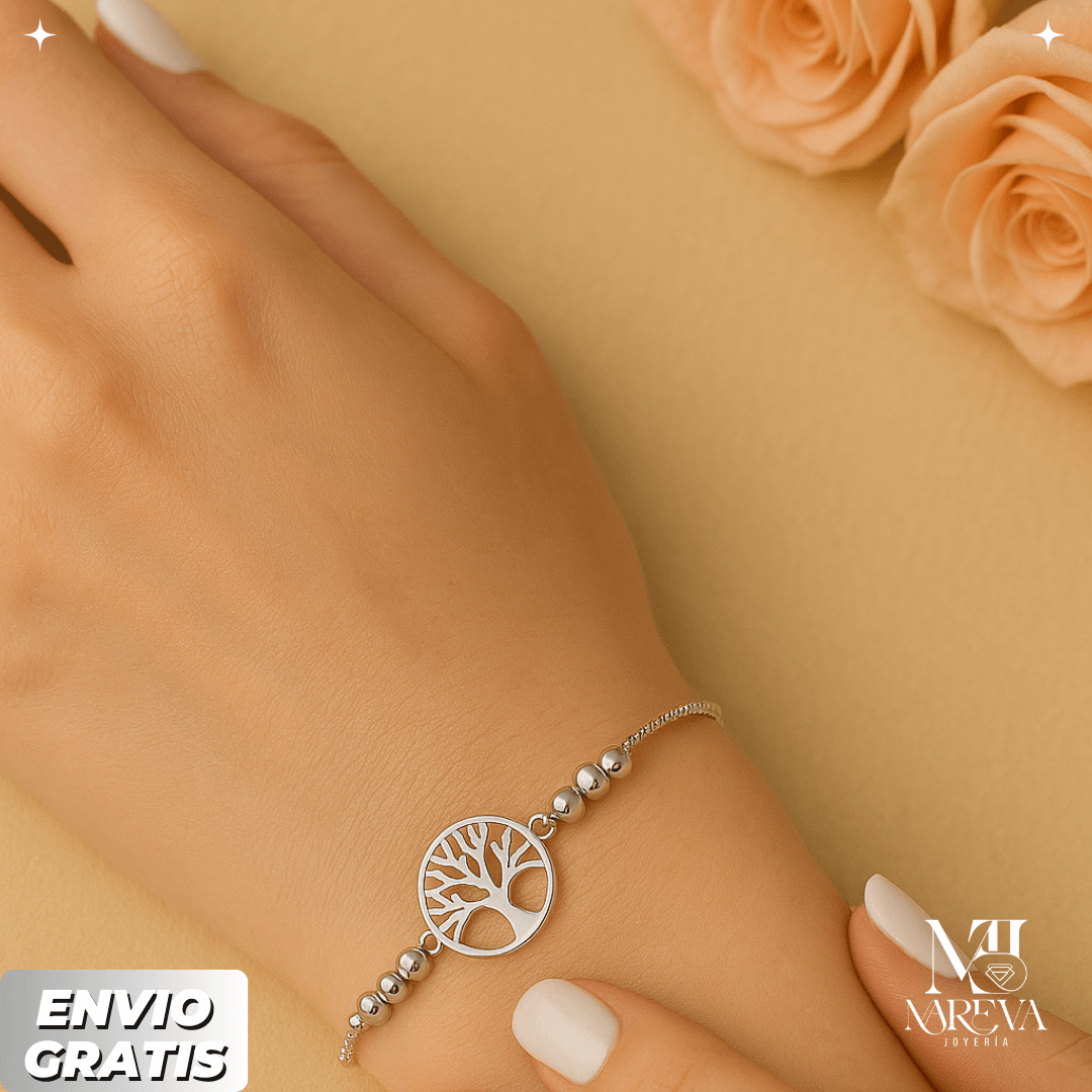 Pulsera Árbol de la vida - PLATA FINA | ENVÍO GRATIS