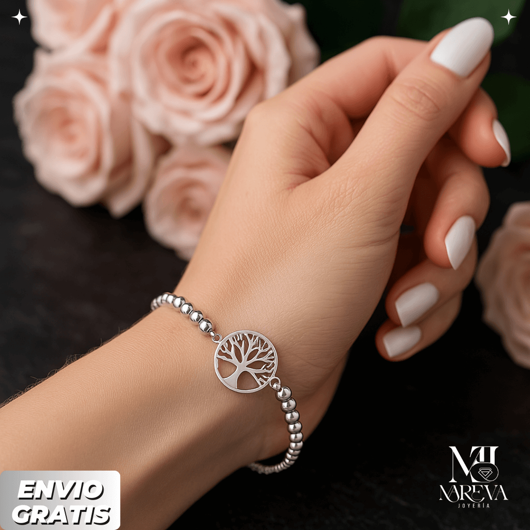 Pulsera Árbol de la vida - PLATA FINA | ENVÍO GRATIS