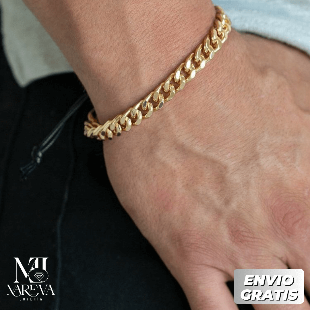 SET LOMO DE CORVINA (COLLAR & PULSERA)-DOBLE ENCHAPADO EN ORO | ENVÍO GRATIS