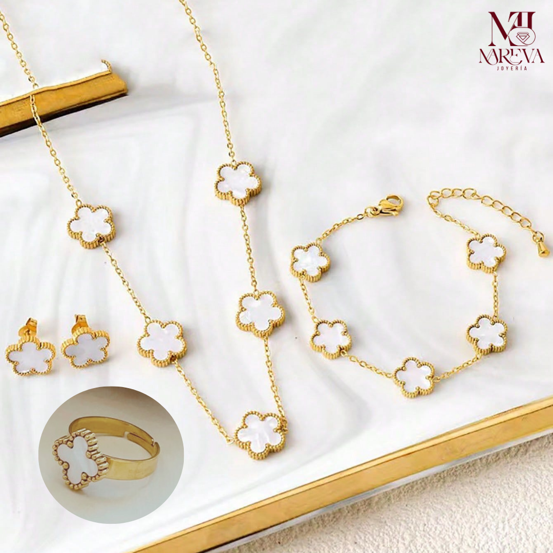 SET Trébol Estilo VAN CLEEF | ENVÍO GRATIS