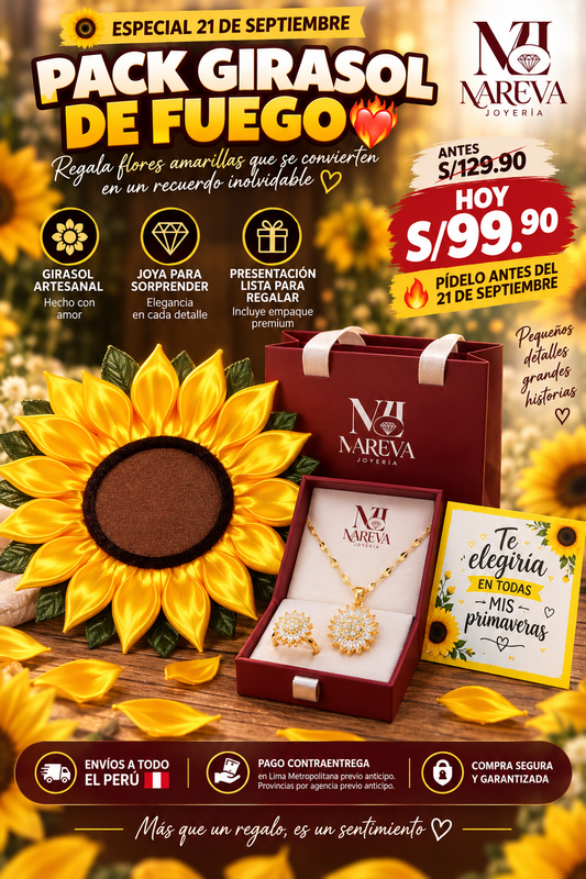 PACK GIRASOL DE FUEGO ❤️‍🔥🌻