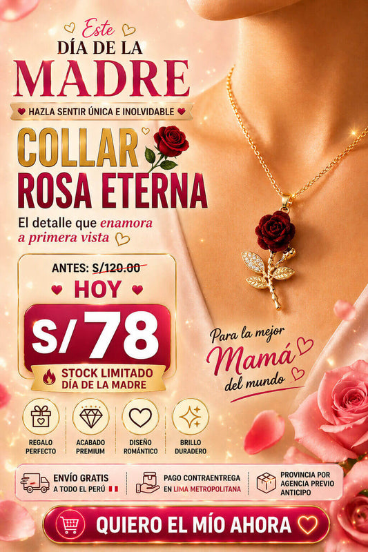 COLLAR ROSA ETERNA 🌹.