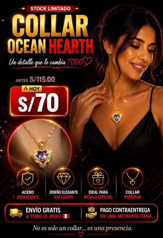 COLLAR OCEAN HEART 💝