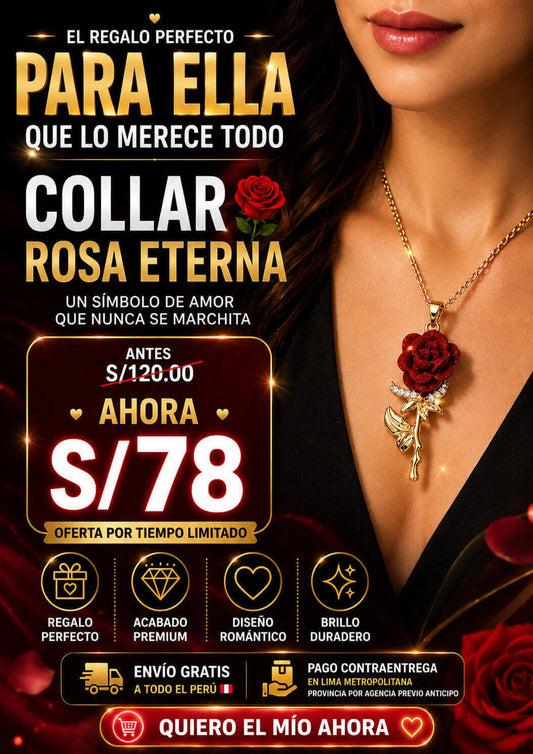 COLLAR ROSA ETERNA 🌹