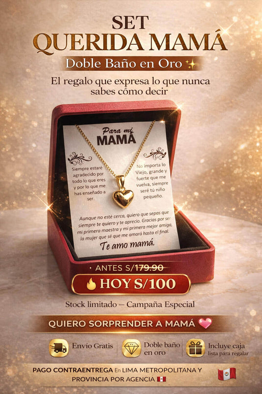 SET QUERIDA MAMÁ - DOBLE BAÑO EN ORO.