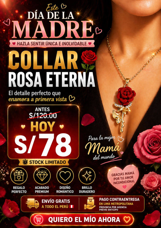 COLLAR ROSA ETERNA 🌹