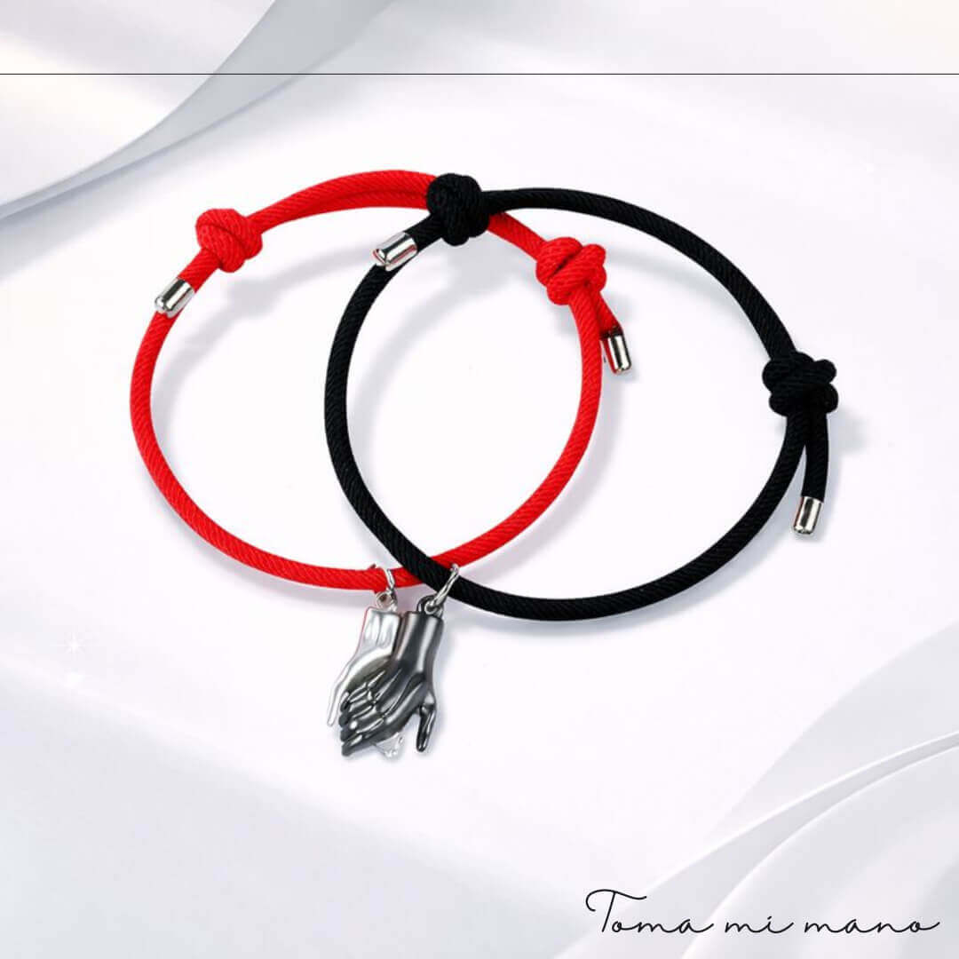 PULSERA MAGNETICA TOMA MI MANO ❤️ (Par)