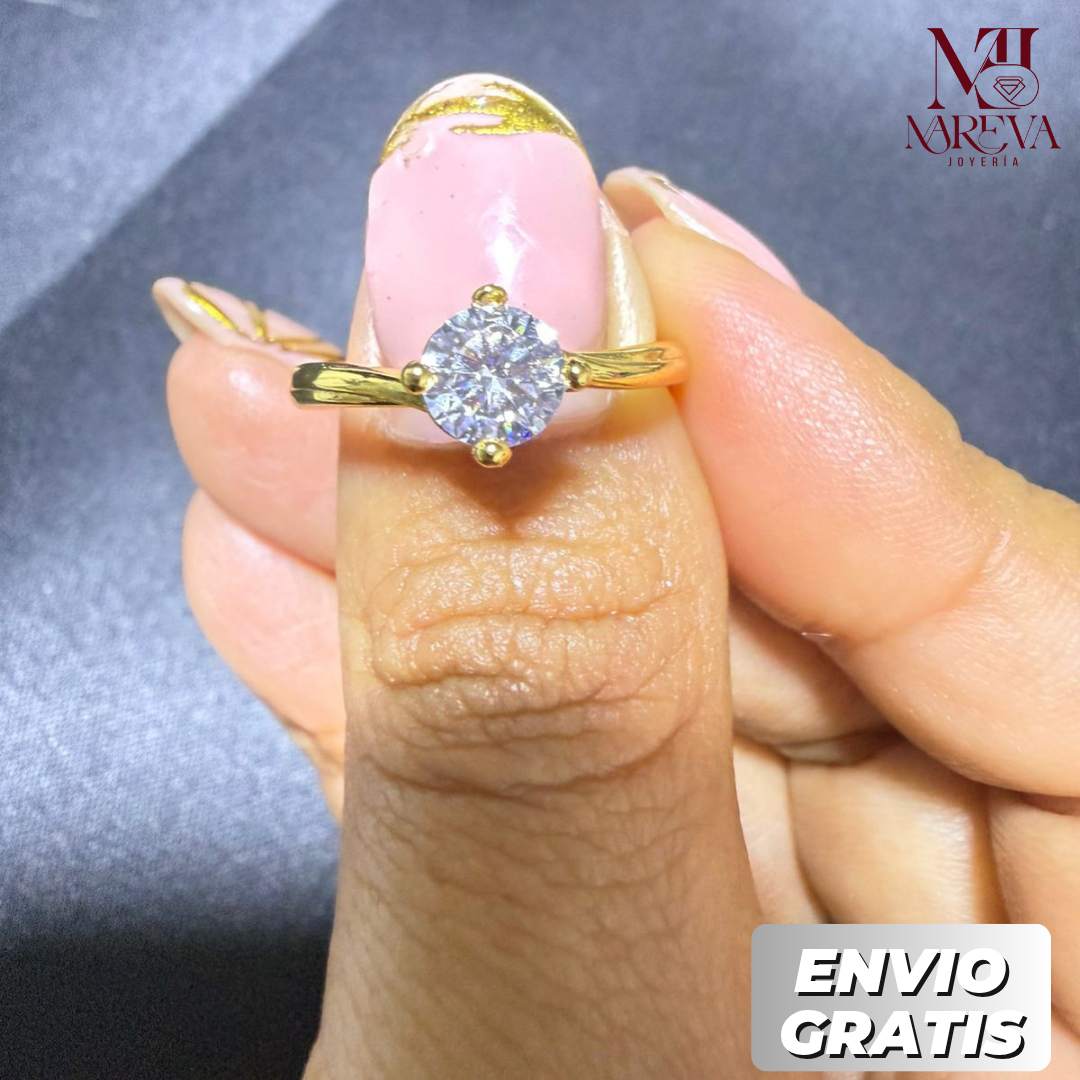 Anillo Promesa Romántico - DOBLE BAÑO DE ORO 18K | ENVÍO GRATIS