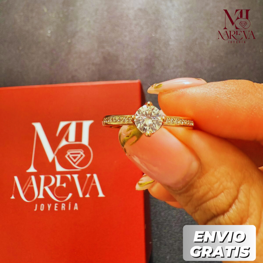 Anillo Promesa Elegante - DOBLE BAÑO DE ORO 18K | ENVÍO GRATIS