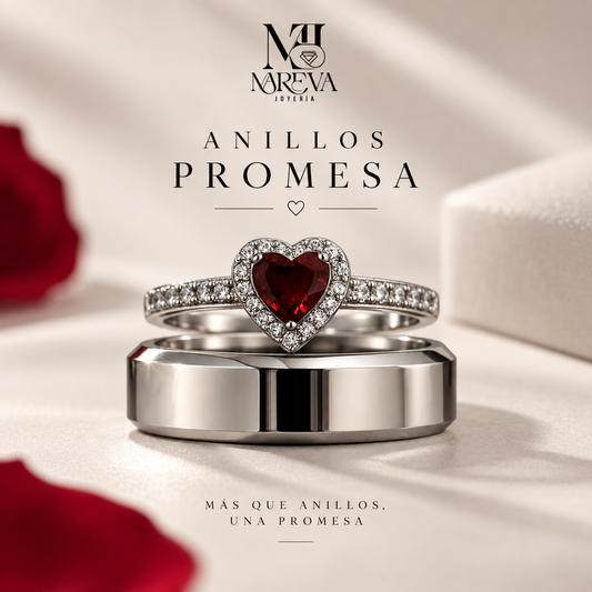 ANILLOS PROMESA PAREJA: AMOR ETERNO, estilo PANDORA