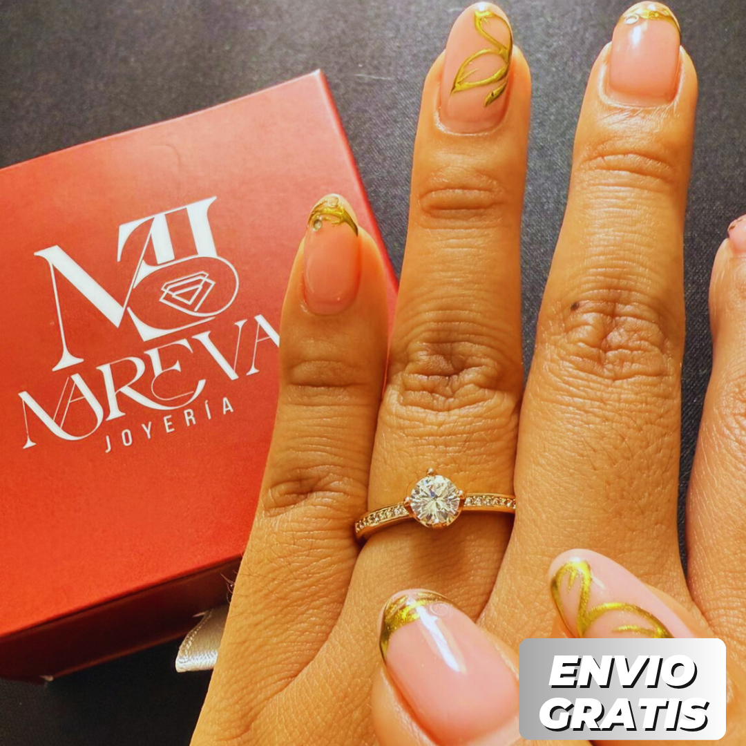 Anillo Promesa Elegante - DOBLE BAÑO DE ORO 18K | ENVÍO GRATIS