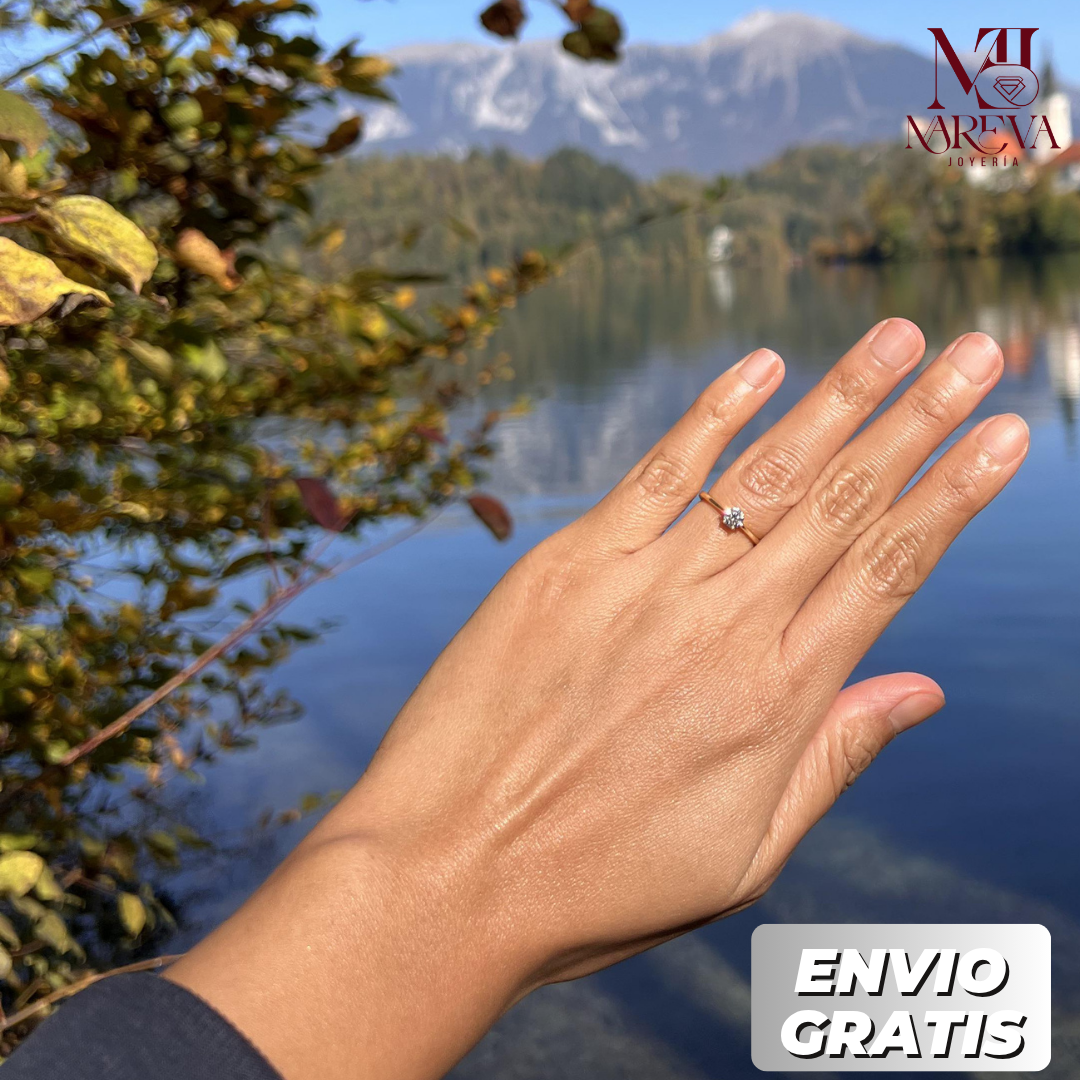 Anillo Promesa Romántico - DOBLE BAÑO DE ORO 18K | ENVÍO GRATIS