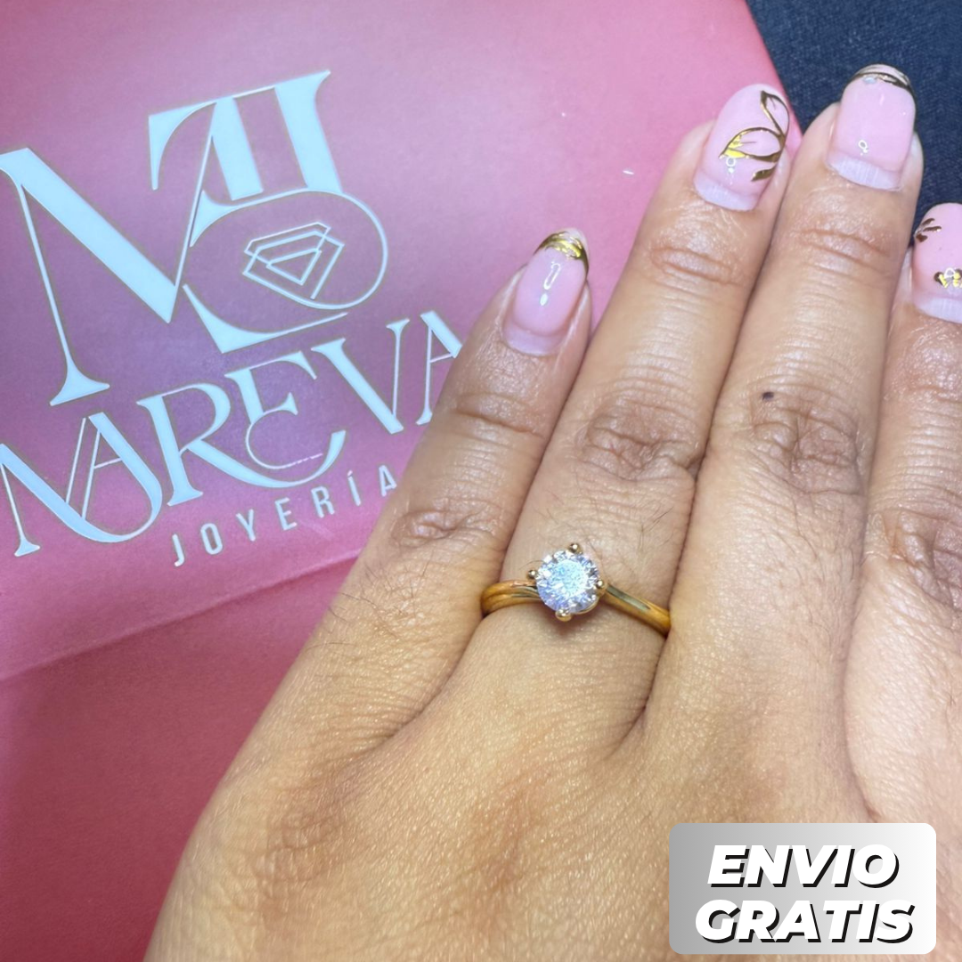 Anillo Promesa Romántico - DOBLE BAÑO DE ORO 18K | ENVÍO GRATIS