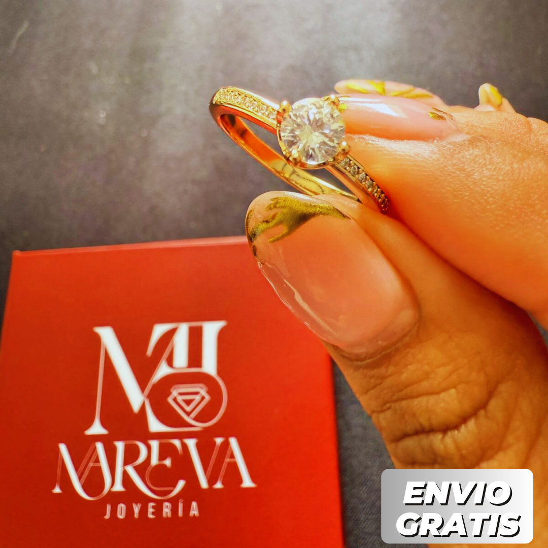 Anillo Promesa Elegante - DOBLE BAÑO DE ORO 18K | ENVÍO GRATIS