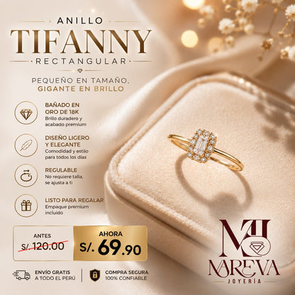Anillo Promesa Tifanny - DOBLE BAÑO DE ORO 18K