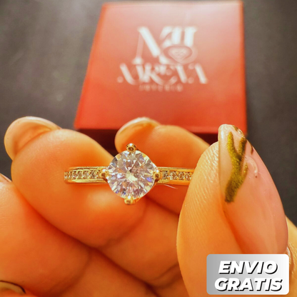 Anillo Promesa Elegante - DOBLE BAÑO DE ORO 18K | ENVÍO GRATIS