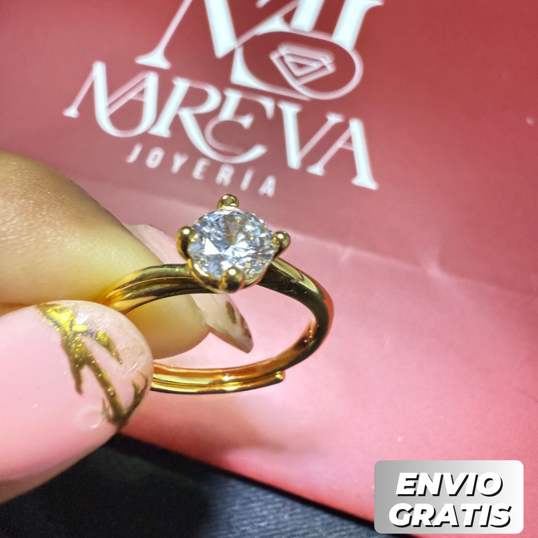 Anillo Promesa Romántico - DOBLE BAÑO DE ORO 18K | ENVÍO GRATIS