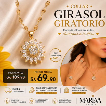 COLLAR GIRASOL (Giratorio-Antiestrés) 🌻
