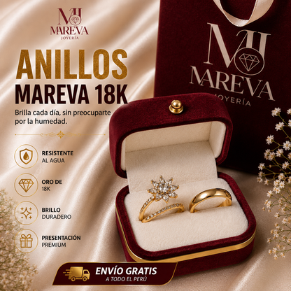 Anillo Girasol (Regulable) - DOBLE BAÑO DE ORO 18k