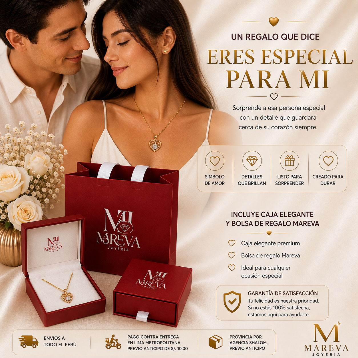 COLLAR CORAZÓN LUZ ETERNA - DOBLE BAÑADO EN ORO DE 18K