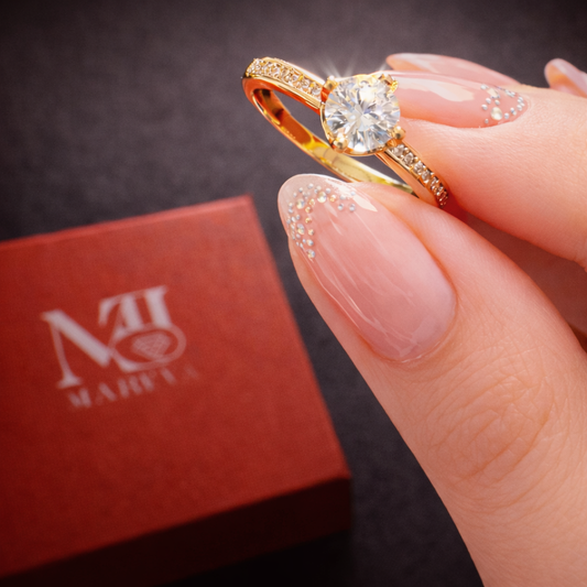 Anillo Promesa Elegante - DOBLE BAÑO DE ORO 18K