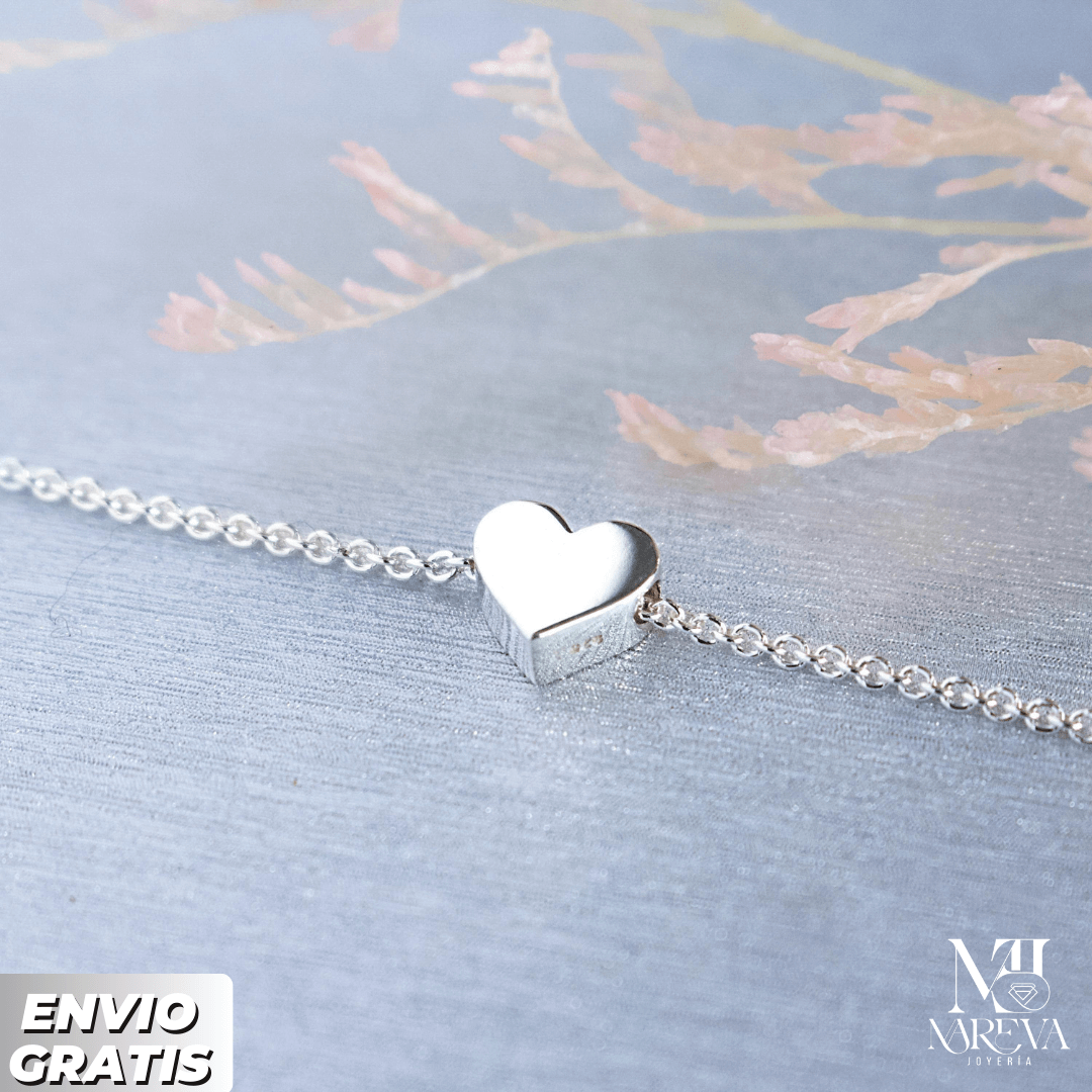 COLLAR CORAZÓN PASANTE - PLATA FINA | ENVÍO GRATIS