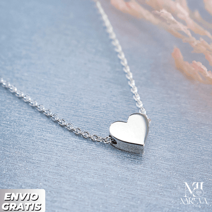 COLLAR CORAZÓN PASANTE - PLATA FINA | ENVÍO GRATIS