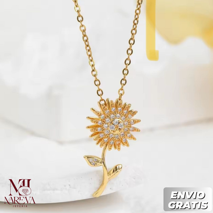 COLLAR GIRASOL CON TALLO (Giratorio-Antiestrés) | ENVÍO GRATIS
