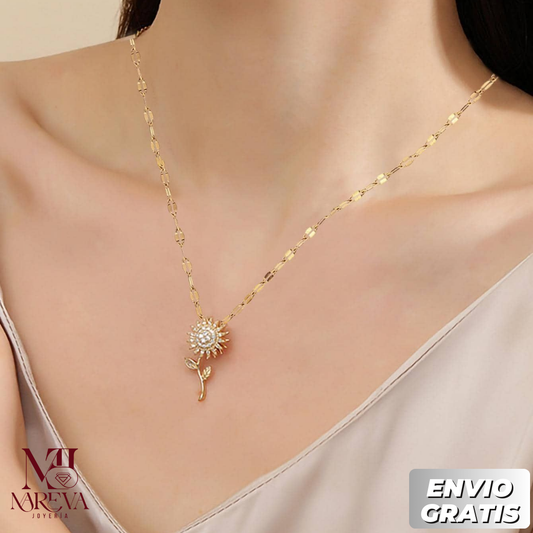 COLLAR GIRASOL CON TALLO (Giratorio-Antiestrés) | ENVÍO GRATIS