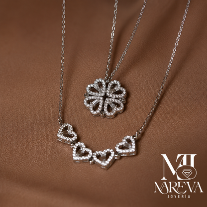 Collar Trébol de Corazones | ENVÍO GRATIS