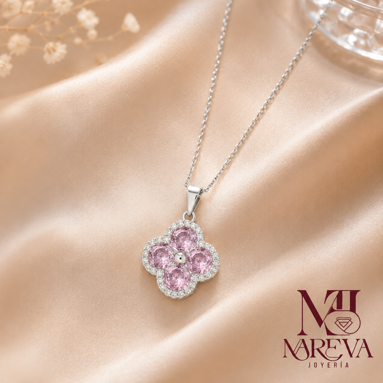 SET SAKURA ROSADO (Collar + Pulsera) 🌸