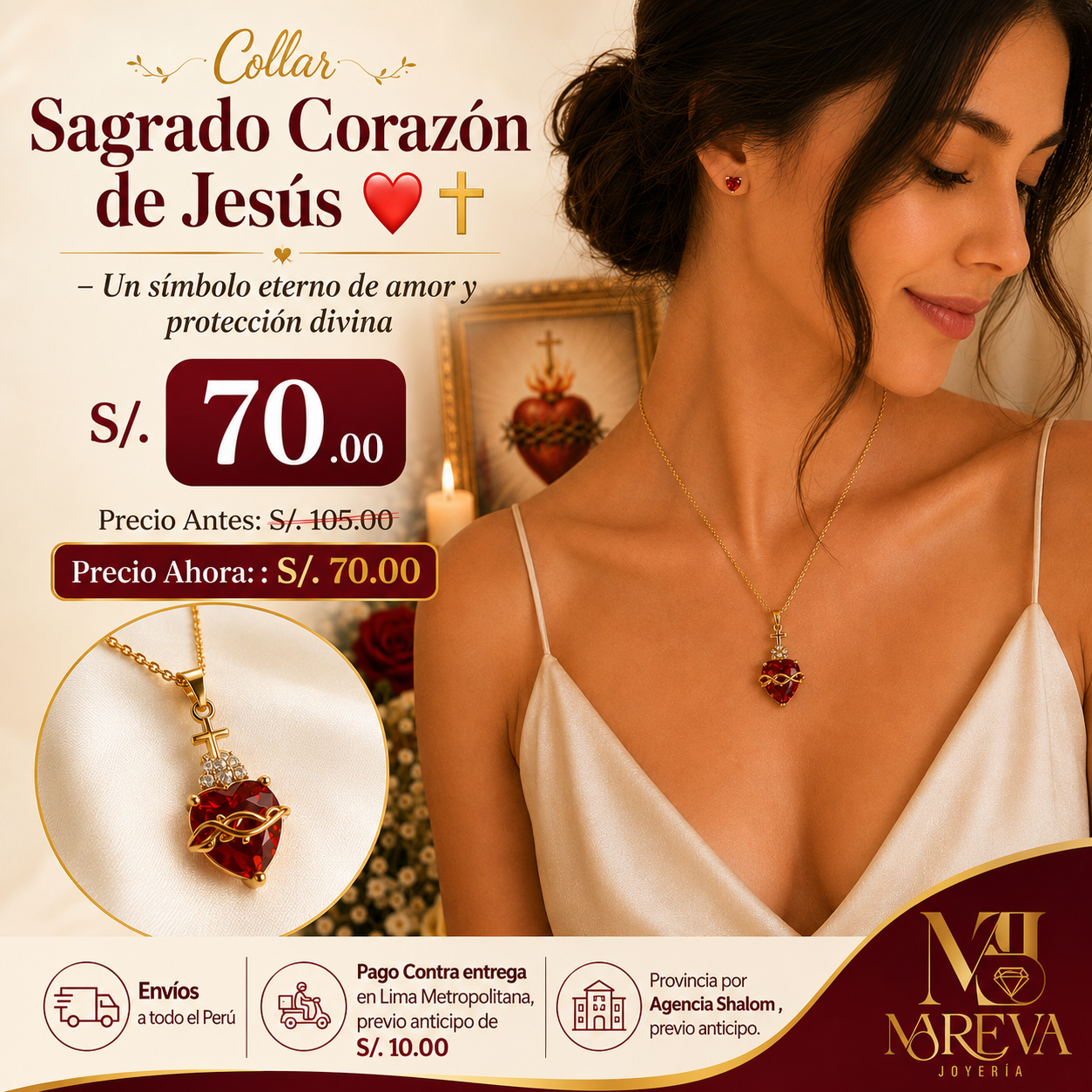 COLLAR SAGRADO CORAZON DE JESUS ❤️✝️