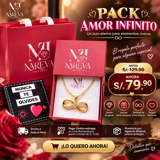 PACK AMOR INFINITO (COLLAR INFINITO + LIBRITO)