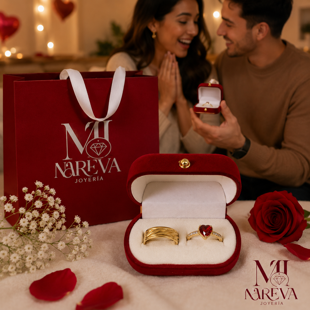 Anillo Corazón estilo Europeo - Regulable