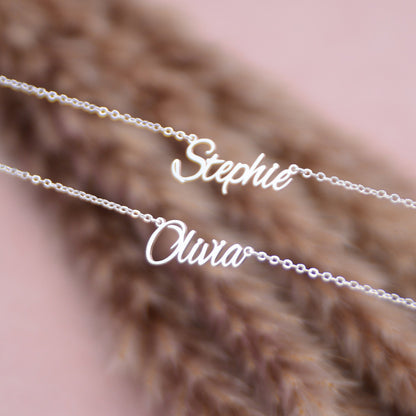 COLLAR NOMBRE PERZONALIZADO-PLATA FINA | ENVÍO GRATIS